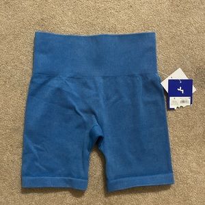 Blue biker shorts!